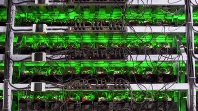 A well-maintained mining farm hosting Kaspa and other cryptocurrency miners
